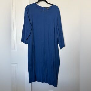 Universal Standard Blue Long Sleeve Shift Dress